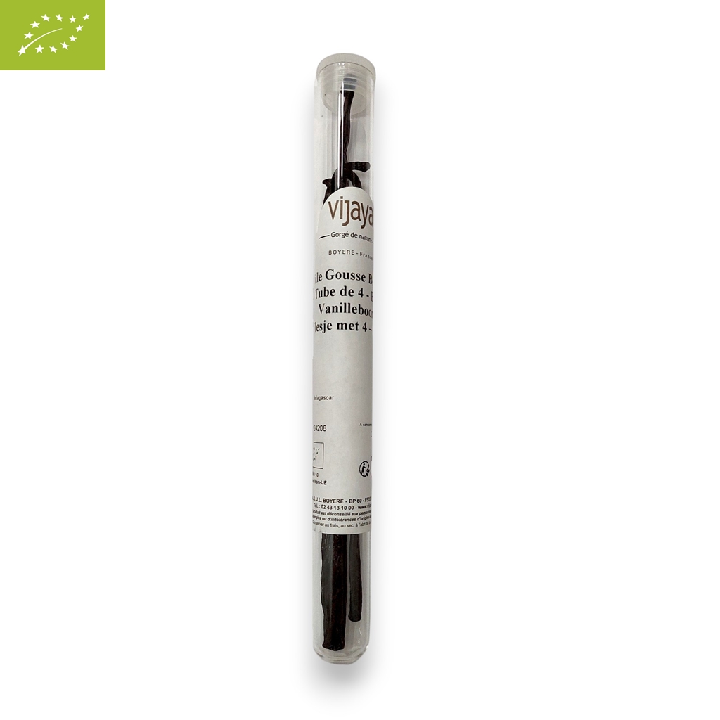 Vanille Gousse Bourbon - MADAGASCAR - Tube de 4 - Bio*
